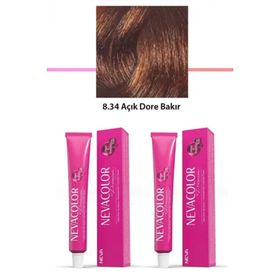 Neva Color 8.34 Açık Dore Bakır Tüp 2x50 gr Saç Boyası