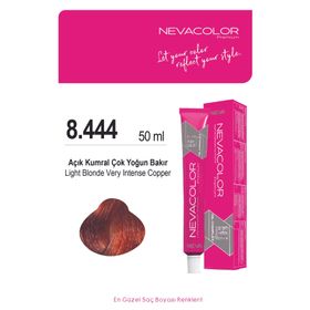 Neva Color 8.444 Açık Kumral Çok Yoğun Bakır 50 ml Saç Boyası
