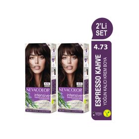Neva Color İntensive 4.73 Espresso Kahve Kalıcı 2 Adet Krem Saç Boyası