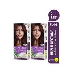 Neva Color İntensive 5.44 Buzlu Kestane Kalıcı 2 Adet Krem Saç Boyası