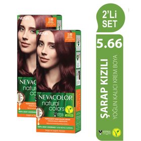 Neva Color Natural Colors 2'li 5.66 Şarap Kızılı Saç Boyası