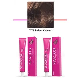 Neva Color Premium 7.77 Badem Kahvesi 2x50 gr Saç Boyası