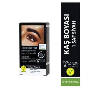 Neva Eyebrow 1.0 Saf Siyah Tint Vegan Kaş Boyası Seti