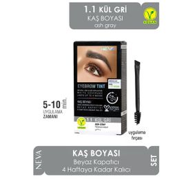 Neva Eyebrow Tint Vegan 1.1 Kül Gri Kaş Boyası Seti