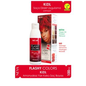 Neva Flashy Colors Crimson Kızıl 100 ml Yarı Kalıcı Saç Boyası