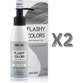 Neva Flashy Colors Gümüş Yarı Kalıcı 2x100 ml Saç Boyası