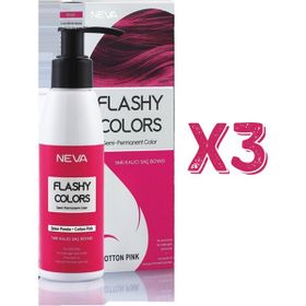 Neva Flashy Colors Şeker Pembe Yarı Kalıcı 3x100 ml Saç Boyası