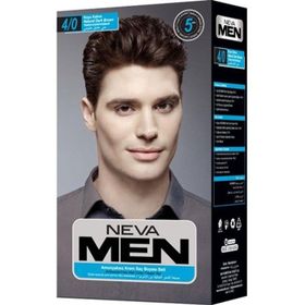 Neva Men 4-0 Koyu Kahve Amonyaksız Krem Saç Boyası Seti