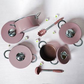 Neva N2981 Rose Chocolate Graye 8 Parça Tencere Seti