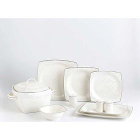 Neva N3030 Lilyum 60 Parça Kare Yemek Takımı