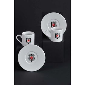 Neva N3422 Beşiktaş Arma 2'li Kahve Fincan Takımı