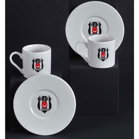 Neva N3422 Beşiktaş Lisanslı Arma Logo 2'li Kahve Fincan Takımı