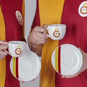 Neva N3473 Galatasaray Lisanslı Çizgili 2'li Çay Fincan Takımı