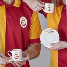 Neva N3476 Galatasaray Lisanslı El Yazılı 2'li Kahve Fincan Takımı