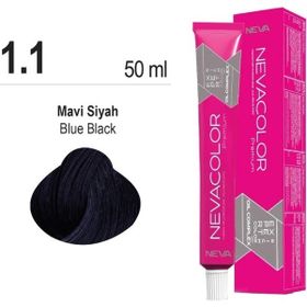 Neva Natural Color 1.1 Mavi Siyah Saç Boyası