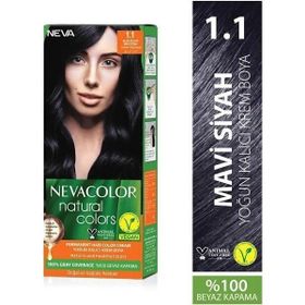 Neva Natural Color 1.1 Mavi Siyah Saç Boyası