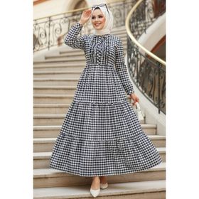 Neva Style 2702 Lacivert Tesettür Elbise