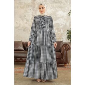 Neva Style 2702 Lacivert Tesettür Elbise