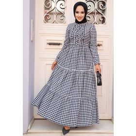 Neva Style 2702 Lacivert Tesettür Elbise