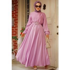 Neva Style 5727 Lila Tesettür Elbise