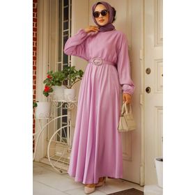 Neva Style 5727 Lila Tesettür Elbise