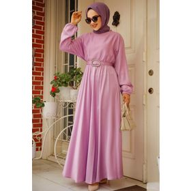Neva Style 5727 Lila Tesettür Elbise