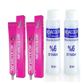 Nevacolor 10.03 Extra Doğal Altın 2 Adet Tüp Boya+ 2 Adet Oksidan