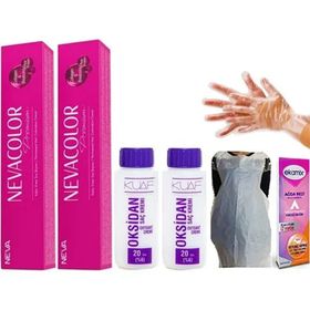 Nevacolor 5.4 Açık Kestane 2 Adet Saç Boyası+Oksidan