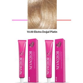 Nevacolor Premium 10.00 Ekstra Doğal Platin 2x50 ml Kalıcı Krem Saç Boyası