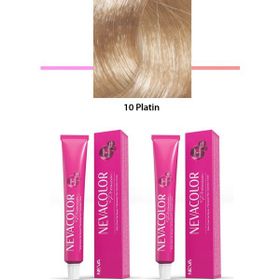 Nevacolor Premium 10 Platin 2x50 ml Kalıcı Krem Saç Boyası