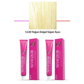 Nevacolor Premium 12.00 Yoğun Doğal Süper Açıcı 2x50 ml Kalıcı Krem Saç Boyası