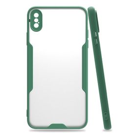 Nevarium Apple iPhone XS Max Platin Tam Koruma Şık Silikon Kapak Kılıf