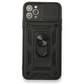 Nevarium iPhone 11 Pro Pars Lens Yüzüklü Standlı Silikon Kılıf