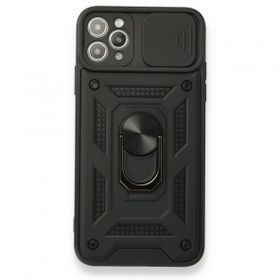 Nevarium iPhone 11 Pro Pars Lens Yüzüklü Standlı Silikon Kılıf