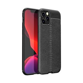 Nevarium iPhone 12 Pro Focus Deri Görünümlü Kapak Silikon Kılıf