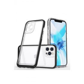 Nevarium iPhone 12 Pro Lims Arkası Şeffaf Tasarım Silikon Kılıf