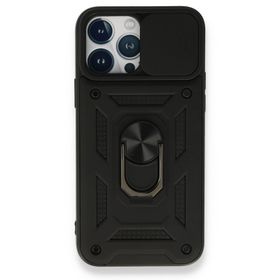 Nevarium iPhone 13 Pro Max Pars Lens Yüzüklü Standlı Silikon Kılıf