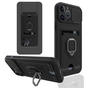 Nevarium iPhone 13 Pro Zuma Kartvizitli Yüzüklü İpli Silikon Kılıf