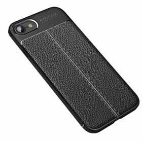 Nevarium iPhone 7 Focus Deri Görünümlü Silikon Esnek Kapak Kılıf
