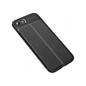 Nevarium iPhone 8 Focus Deri Görünümlü Esnek Kapak Silikon Kılıf