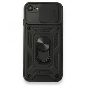 Nevarium iPhone 8 Pars Lens Yüzüklü Standlı Silikon Kılıf