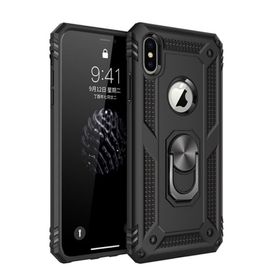 Nevarium iPhone X Sofya Yüzüklü Standlı Silikon Kılıf
