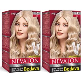 Nevaton 10.1 Küllü Platin Kalıcı 2 Kutu Krem Saç Boyası