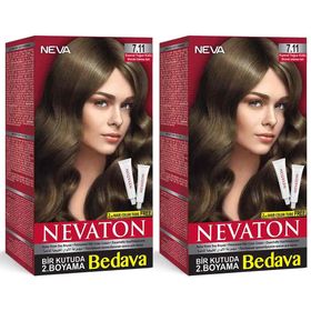 Nevaton 7.11 Kumral Yoğun Küllü Kalıcı 2 Kutu Krem Saç Boyası