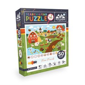 Neverland Search and Find Farm Friends 50 Pieces Çiftlik Arkadaşları Puzzle