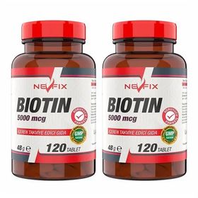 Nevfix Biotin 5000 mcg 2x120 Tablet