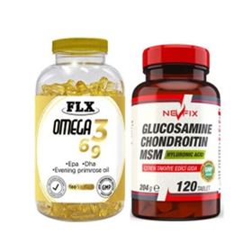 Nevfix Glucosamine Chondroitin Msm 120 Tablet + Flx Omega 3-6-9 Balık Yağı 180 Kapsül