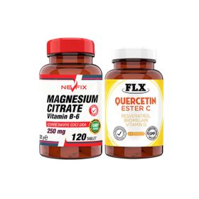 Nevfix Magnesium Citrate 120 Tablet + Flx Quercetin Ester C 60 Tablet