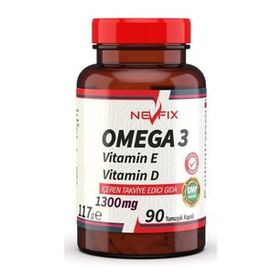 Nevfix Omega 3 Vitamin E Vitamin D 1300 mg 90 Kapsül Balık Yağı