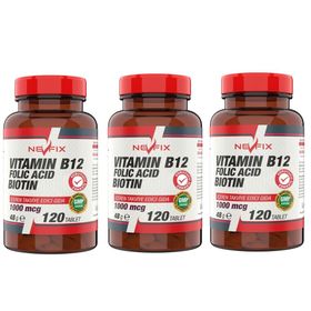 Nevfix Vitamin B12 Folic Acid Biotin 3x120 Tablet